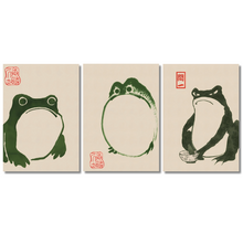 Load image into Gallery viewer, Japanese Frogs Set of 3 | Matsumoto Hōji
