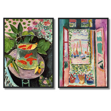 Load image into Gallery viewer, Goldfish &amp; Open Window Set of 2 | Henri Matisse
