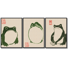 Load image into Gallery viewer, Japanese Frogs Set of 3 | Matsumoto Hōji
