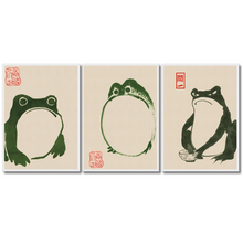 Load image into Gallery viewer, Japanese Frogs Set of 3 | Matsumoto Hōji
