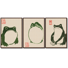 Load image into Gallery viewer, Japanese Frogs Set of 3 | Matsumoto Hōji
